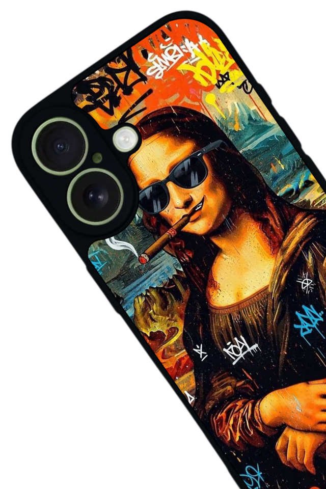 iPhone 17 Uyumlu Monalisa Tasarımlı Glossy Premium Kılıf