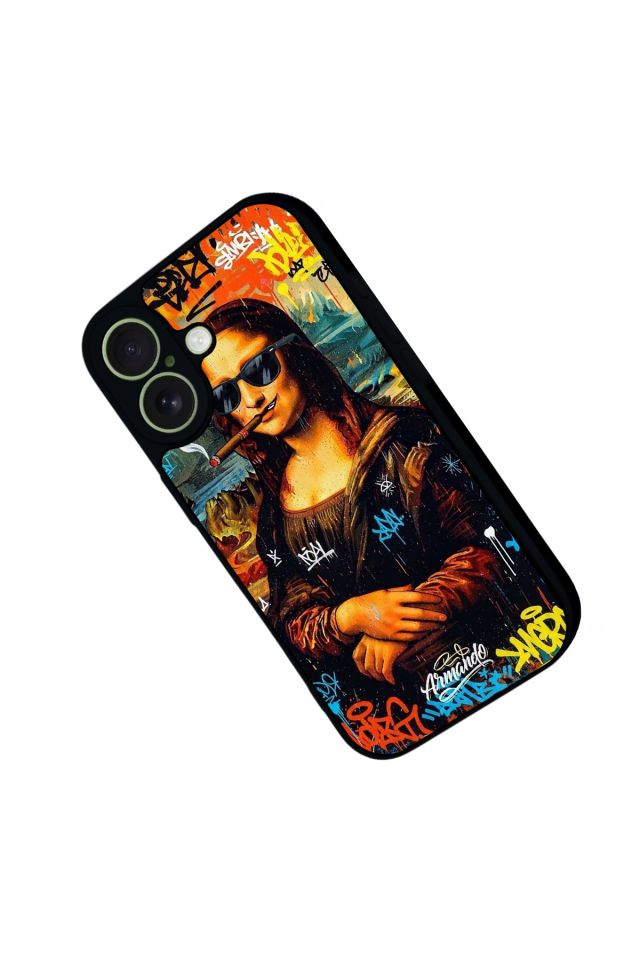 iPhone 17 Uyumlu Monalisa Tasarımlı Glossy Premium Kılıf