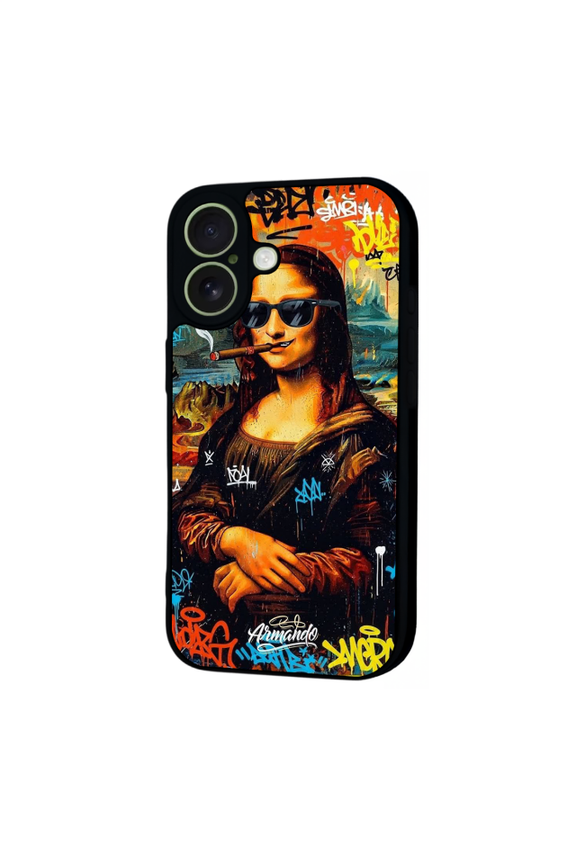iPhone 17 Uyumlu Monalisa Tasarımlı Glossy Premium Kılıf