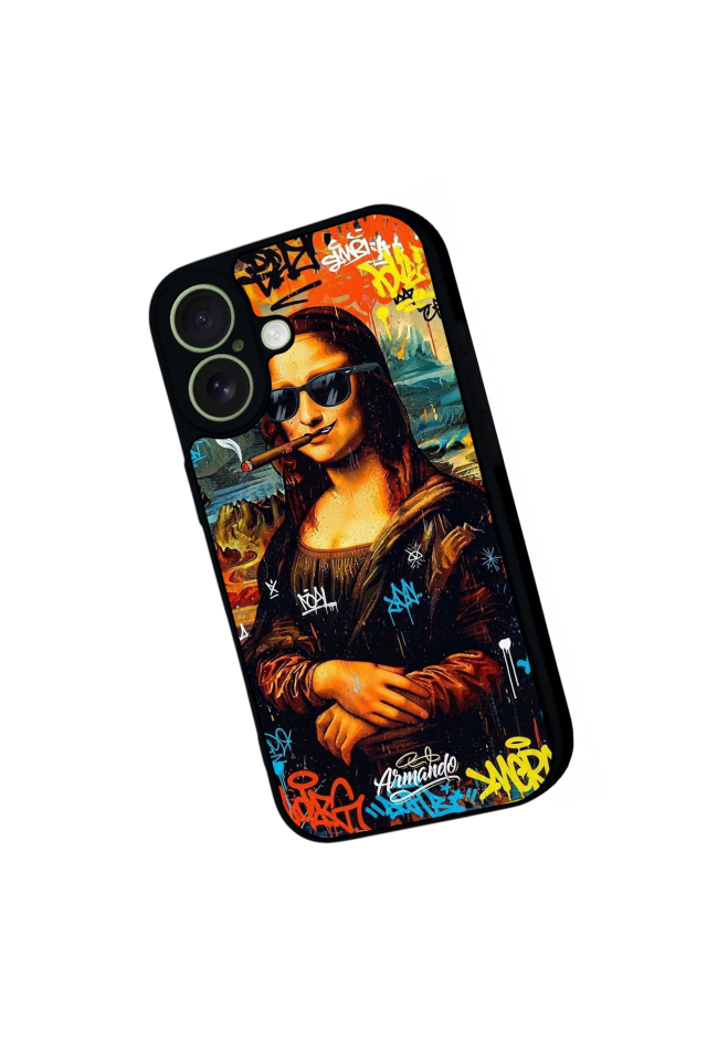 iPhone 17 Uyumlu Monalisa Tasarımlı Glossy Premium Kılıf