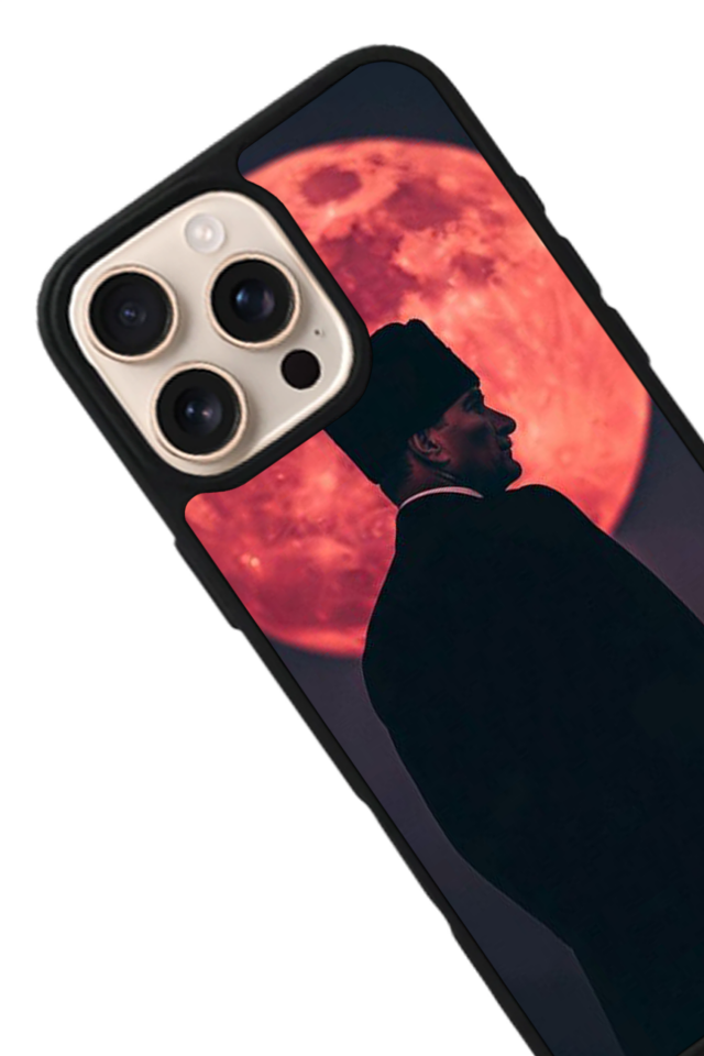 iPhone 15 Pro Max Uyumlu Mustafa Kemal Ataturk Tasarımlı Glossy Premium Kılıf