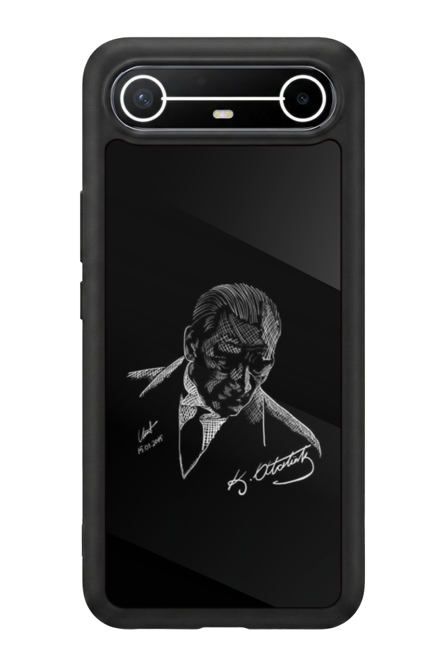 Tecno Spark Slim 5G Uyumlu Mustafa Kemal Ataturk Tasarımlı Glossy Premium Kılıf