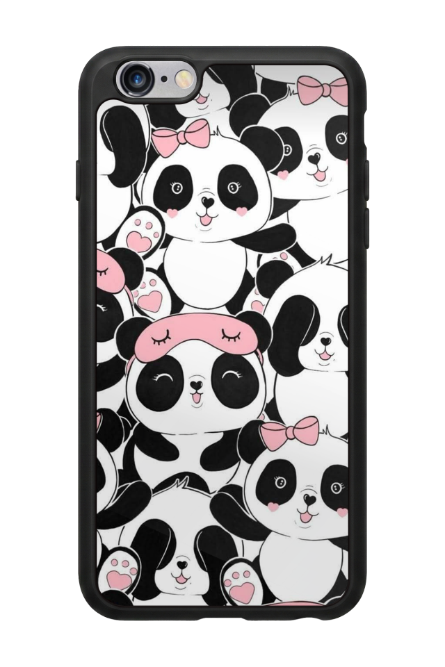 iPhone 6 Plus Uyumlu Panda Tasarımlı Glossy Premium Kılıf