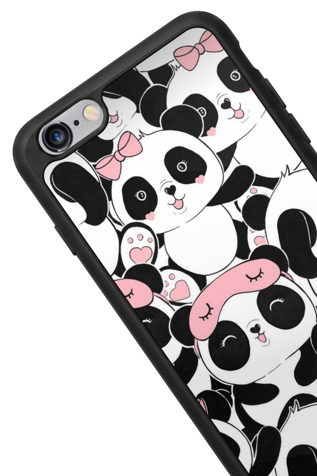 iPhone 6 Plus Uyumlu Panda Tasarımlı Glossy Premium Kılıf