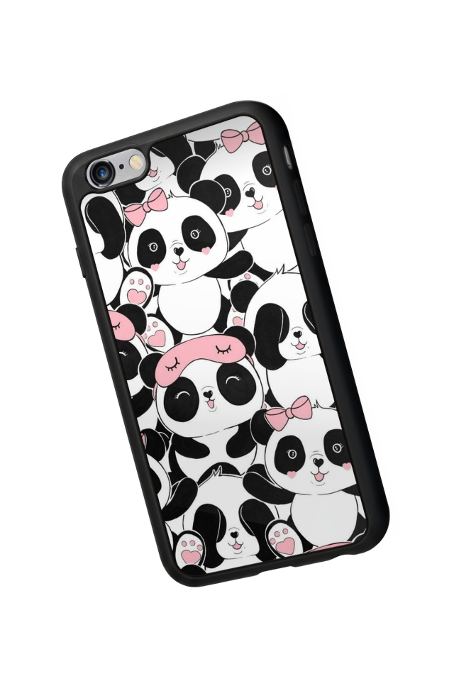 iPhone 6 Plus Uyumlu Panda Tasarımlı Glossy Premium Kılıf