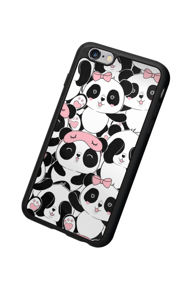iPhone 6 Plus Uyumlu Panda Tasarımlı Glossy Premium Kılıf