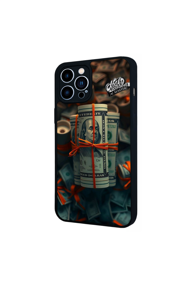 iPhone 13 Pro Max Uyumlu Para Tasarımlı Glossy Premium Kılıf