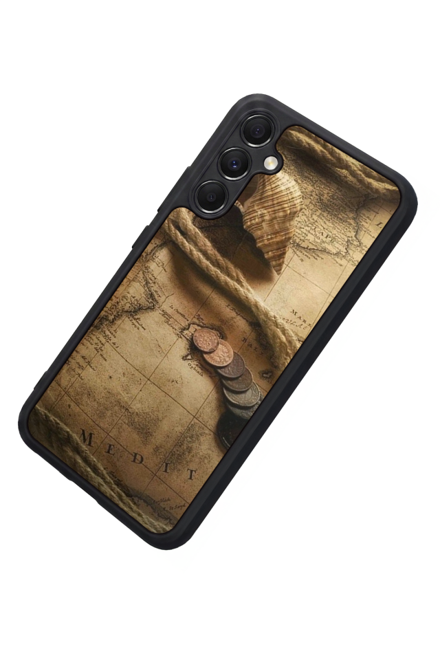 Samsung Galaxy M34 Uyumlu Pusula Tasarımlı Glossy Premium Kılıf