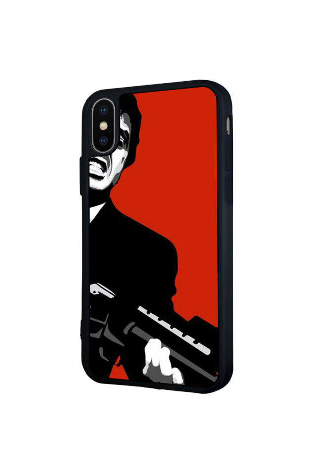 iPhone XS Max Uyumlu Scarface Tasarımlı Glossy Premium Kılıf
