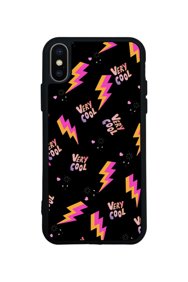 iPhone XS Max Uyumlu Simsek Tasarımlı Glossy Premium Kılıf