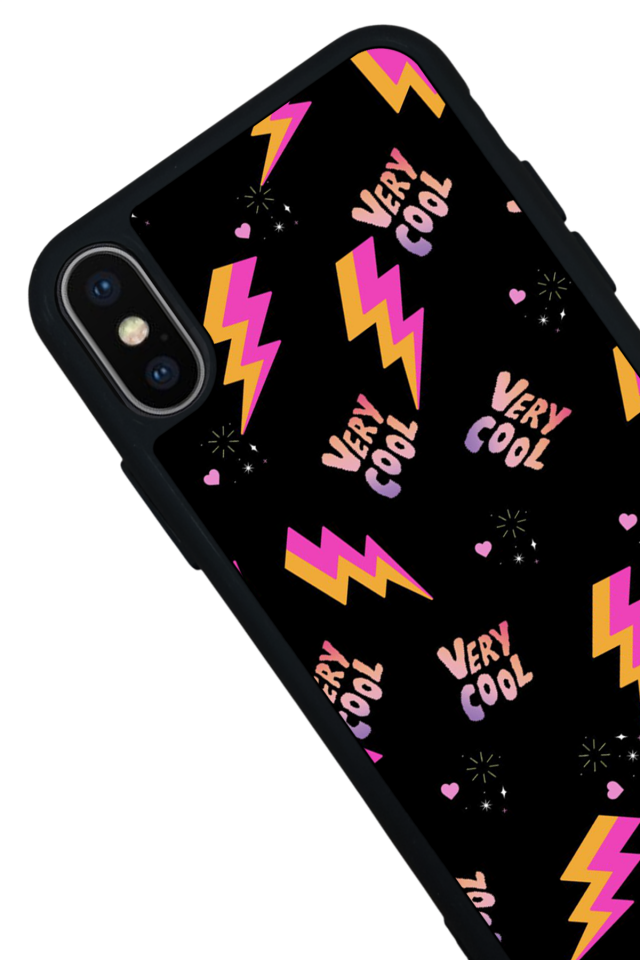 iPhone XS Max Uyumlu Simsek Tasarımlı Glossy Premium Kılıf