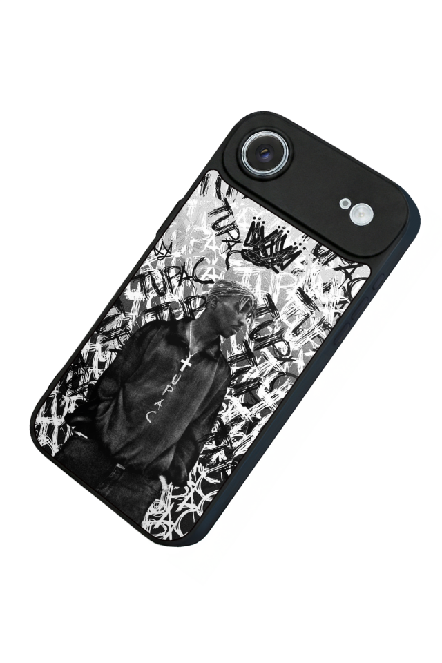 iPhone 17 Air Uyumlu Tupac Tasarımlı Glossy Premium Kılıf