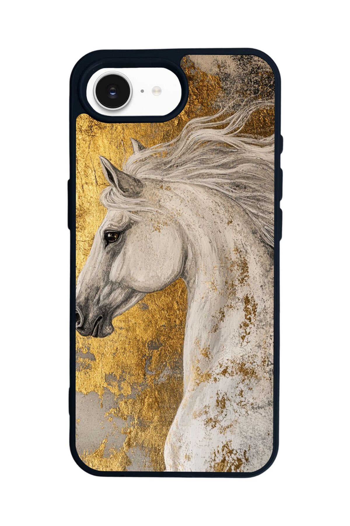 iPhone 16E Uyumlu At Horse Tasarımlı Glossy Premium Kılıf