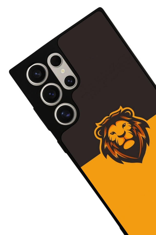Samsung Galaxy S23 Ultra Uyumlu Aslan Tasarımlı Glossy Premium Kılıf