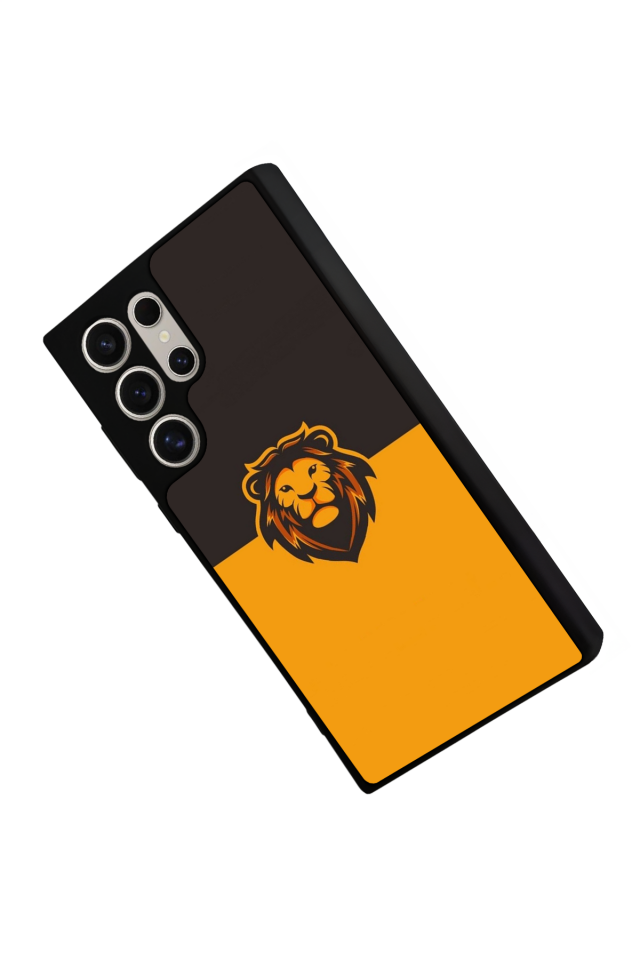 Samsung Galaxy S23 Ultra Uyumlu Aslan Tasarımlı Glossy Premium Kılıf