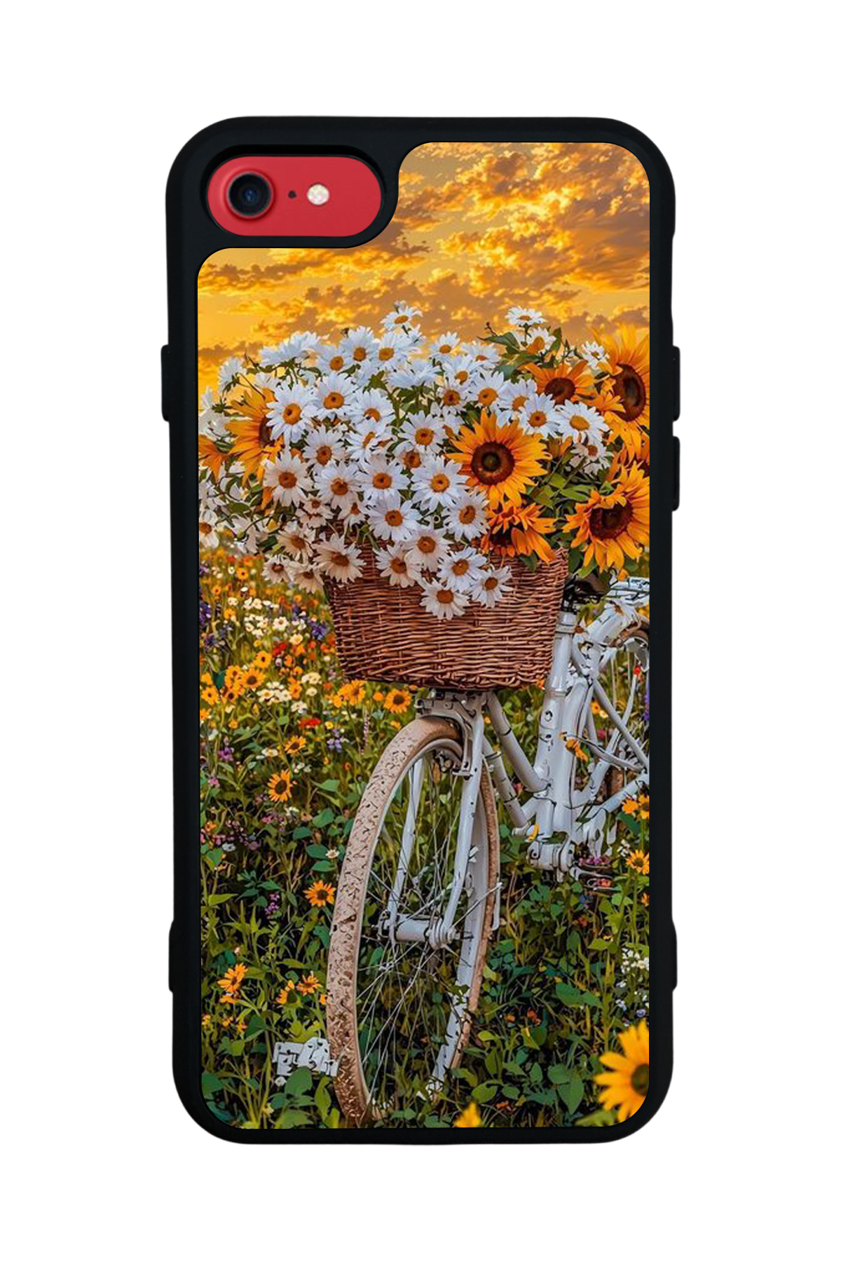 iPhone SE Uyumlu Cicek Tasarımlı Glossy Premium Kılıf