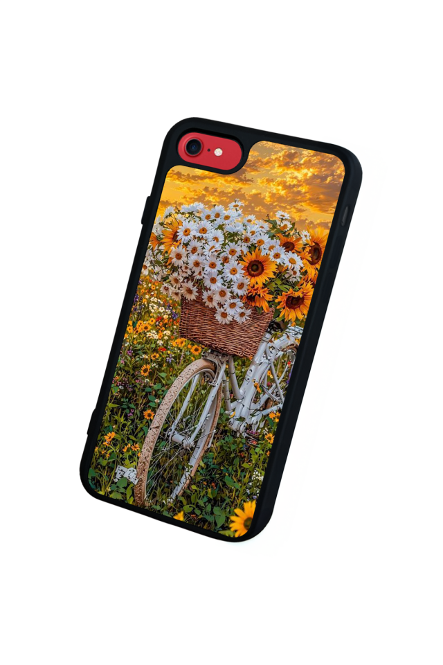iPhone SE Uyumlu Cicek Tasarımlı Glossy Premium Kılıf