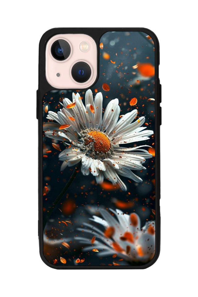 iPhone 15 Uyumlu Cicek Tasarımlı Glossy Premium Kılıf