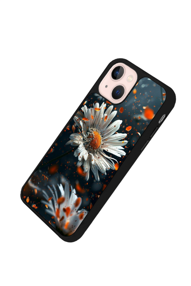 iPhone 15 Uyumlu Cicek Tasarımlı Glossy Premium Kılıf