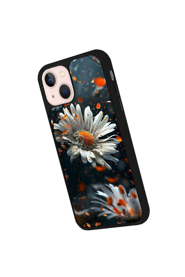 iPhone 15 Uyumlu Cicek Tasarımlı Glossy Premium Kılıf