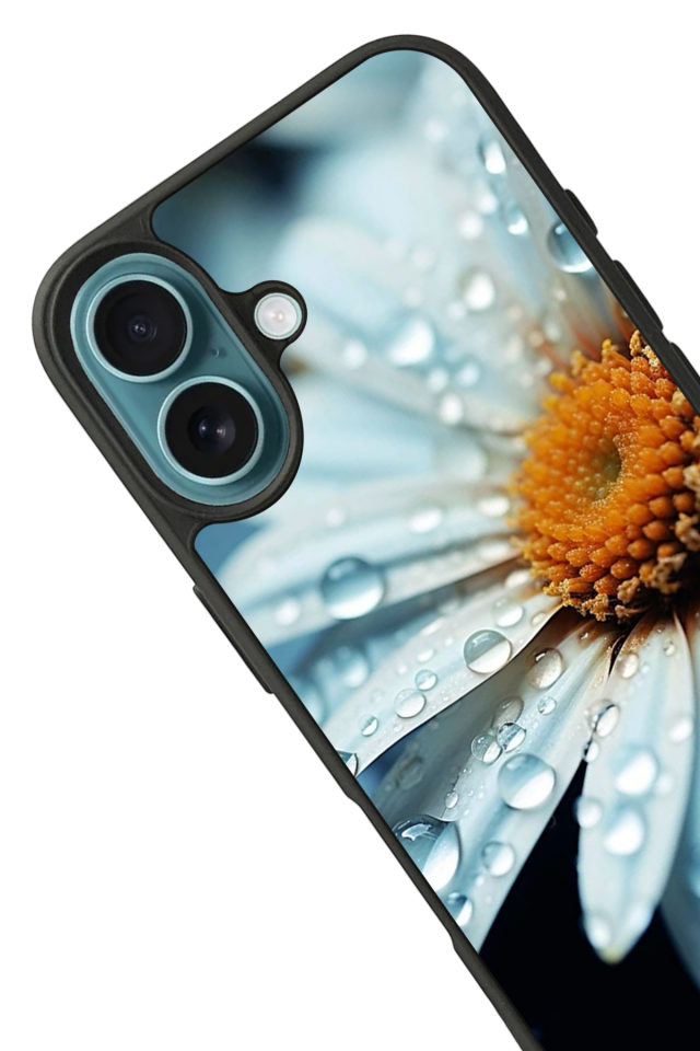 iPhone 16 Plus Uyumlu Cicek Tasarımlı Glossy Premium Kılıf