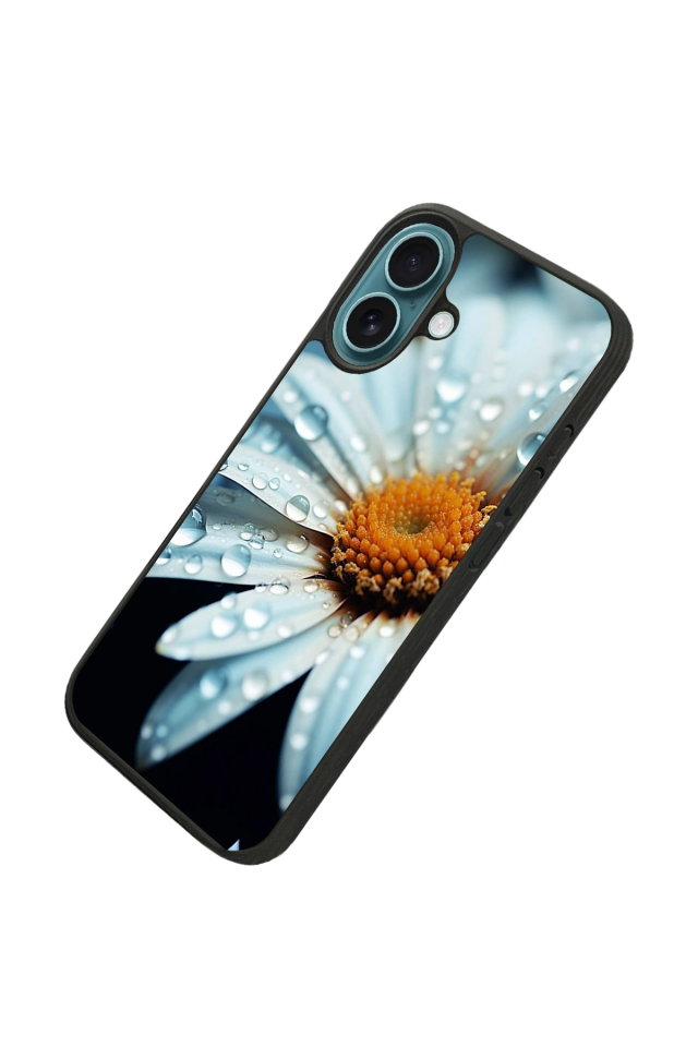 iPhone 16 Plus Uyumlu Cicek Tasarımlı Glossy Premium Kılıf