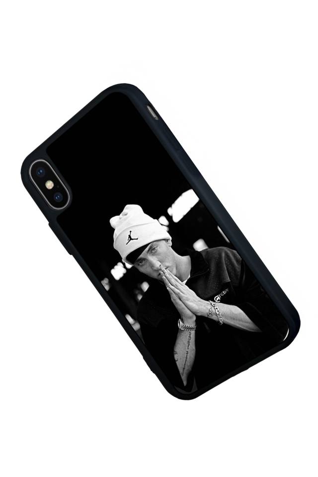 iPhone X/ XS Uyumlu Eminem Tasarımlı Glossy Premium Kılıf