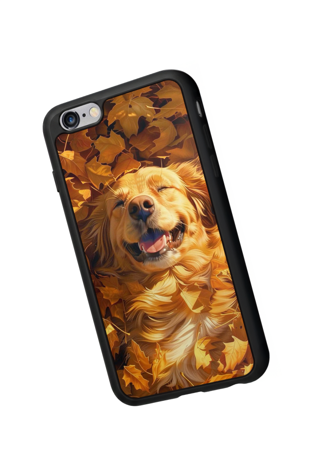iPhone 6s Plus Uyumlu Golden Kopek Tasarımlı Glossy Premium Kılıf