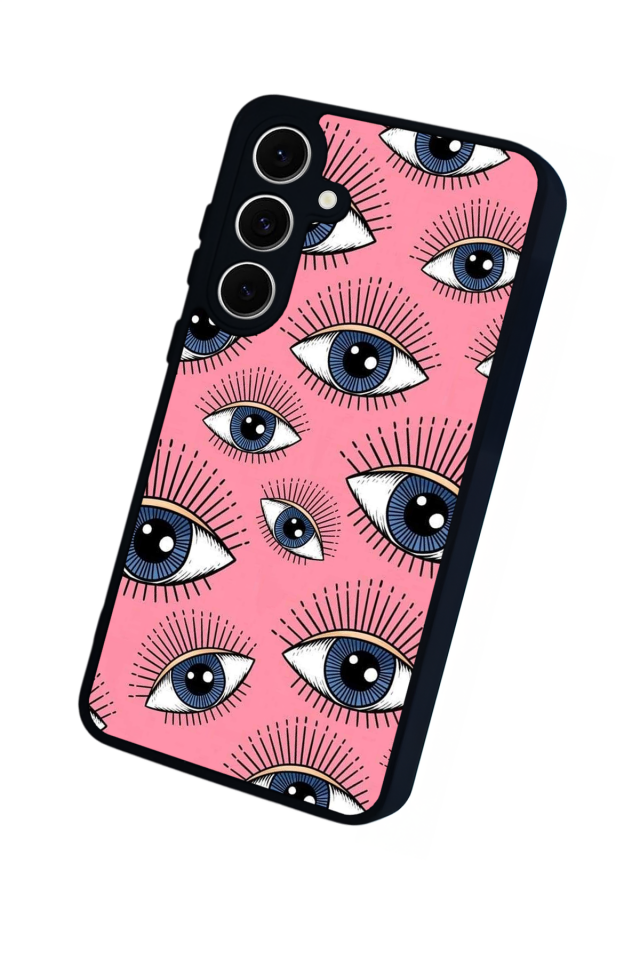 Samsung Galaxy S24 FE Uyumlu Göz Tasarımlı Glossy Premium Kılıf