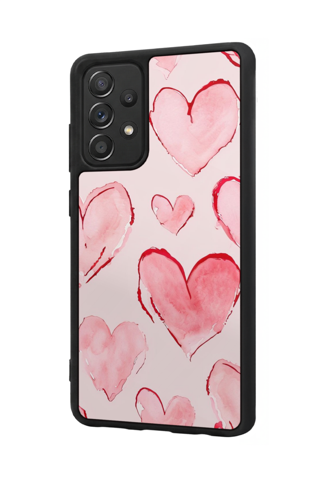 Samsung Galaxy A72 Uyumlu Kalp Love Tasarımlı Glossy Premium Kılıf