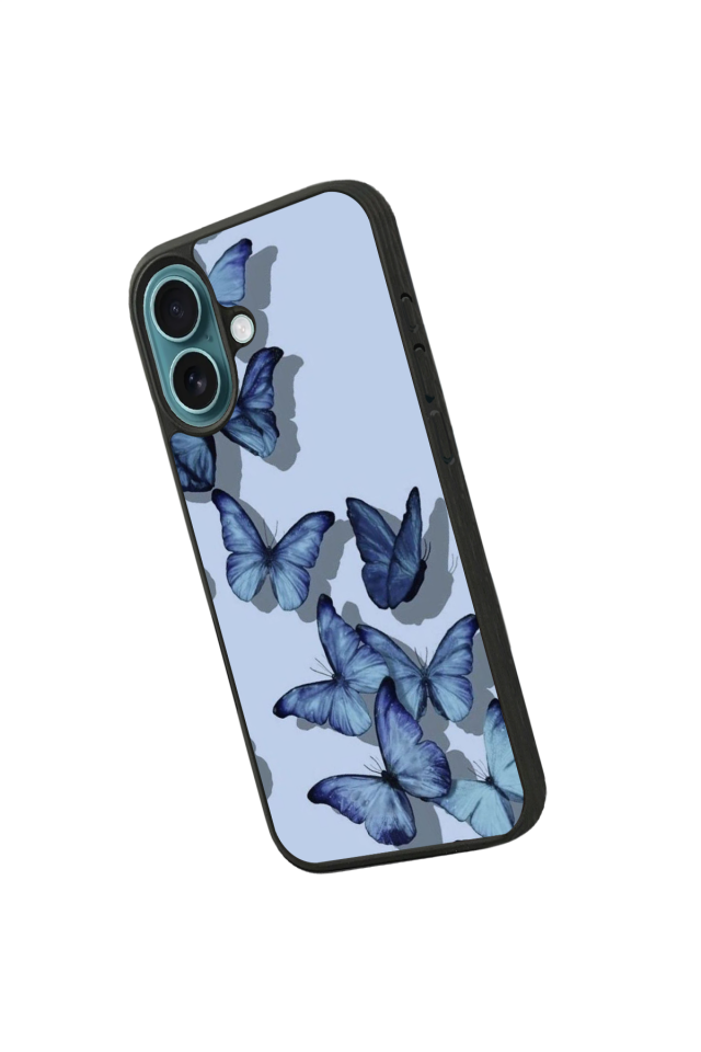 iPhone 16 Uyumlu Kelebek Tasarımlı Glossy Premium Kılıf