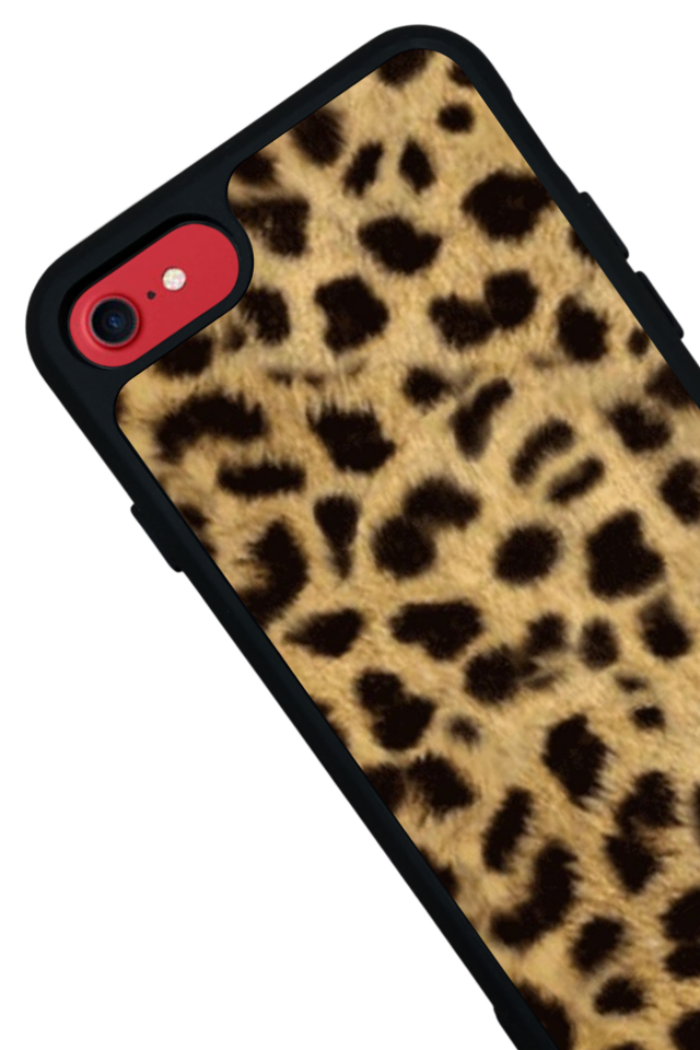 iPhone 8 Uyumlu Leopar Tasarımlı Glossy Premium Kılıf