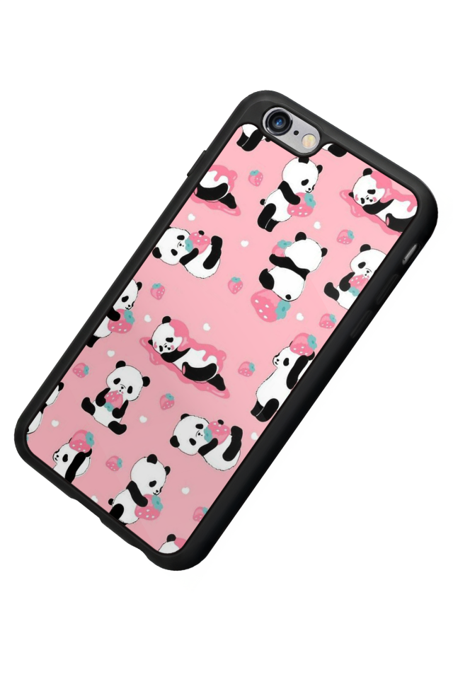 iPhone 6 Plus Uyumlu Panda Tasarımlı Glossy Premium Kılıf