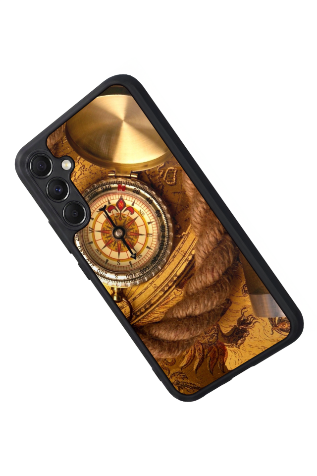 Samsung Galaxy M34 Uyumlu Pusula Tasarımlı Glossy Premium Kılıf
