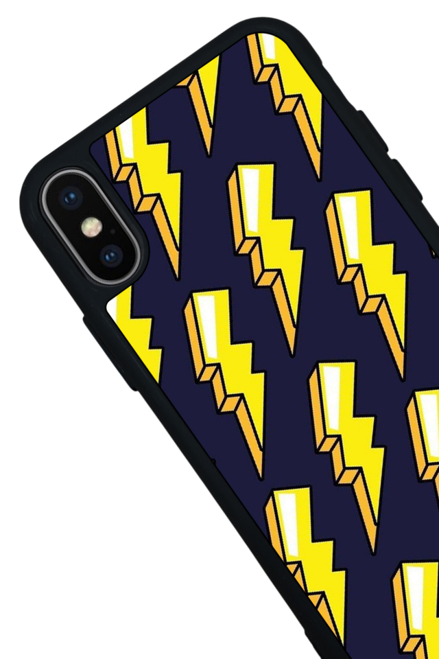 iPhone XS Max Uyumlu Simsek Tasarımlı Glossy Premium Kılıf