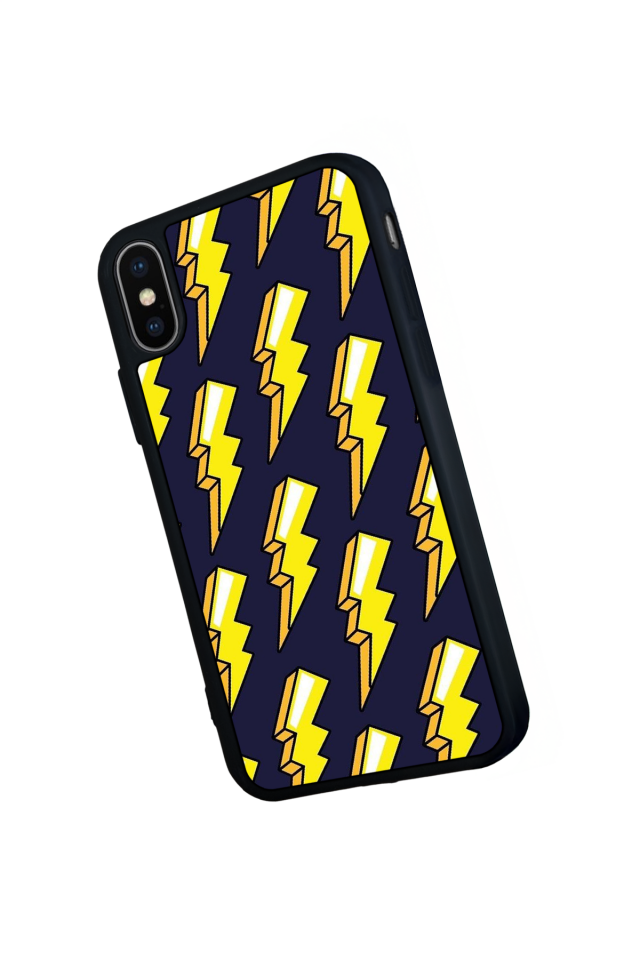iPhone XS Max Uyumlu Simsek Tasarımlı Glossy Premium Kılıf