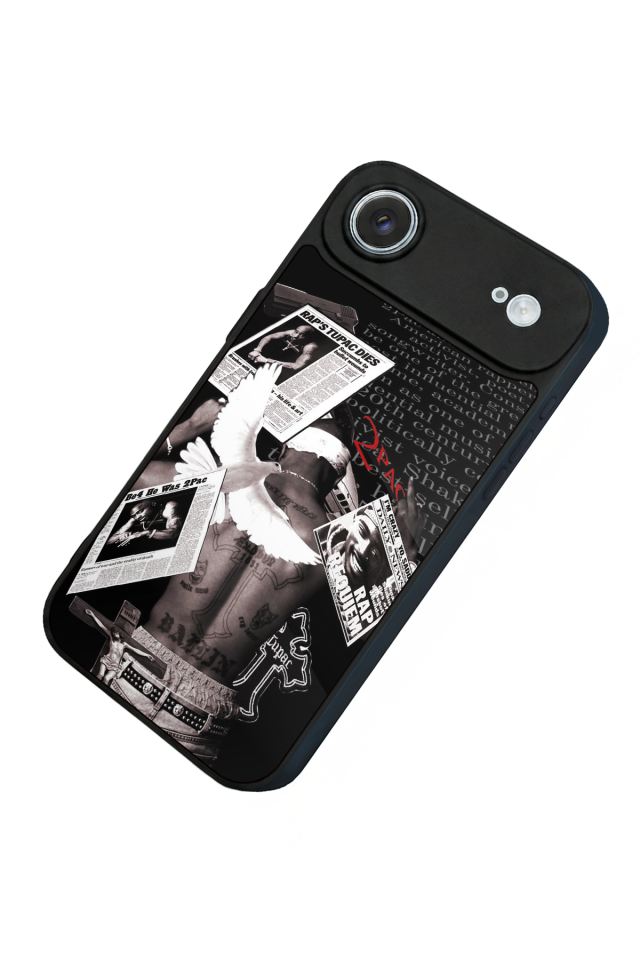 iPhone 17 Air Uyumlu Tupac Tasarımlı Glossy Premium Kılıf