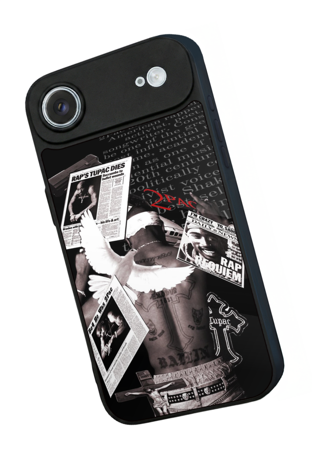 iPhone 17 Air Uyumlu Tupac Tasarımlı Glossy Premium Kılıf