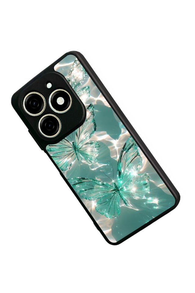 Infınıx Smart 8 Pro Uyumlu Kelebek Tasarımlı Glossy Premium Kılıf