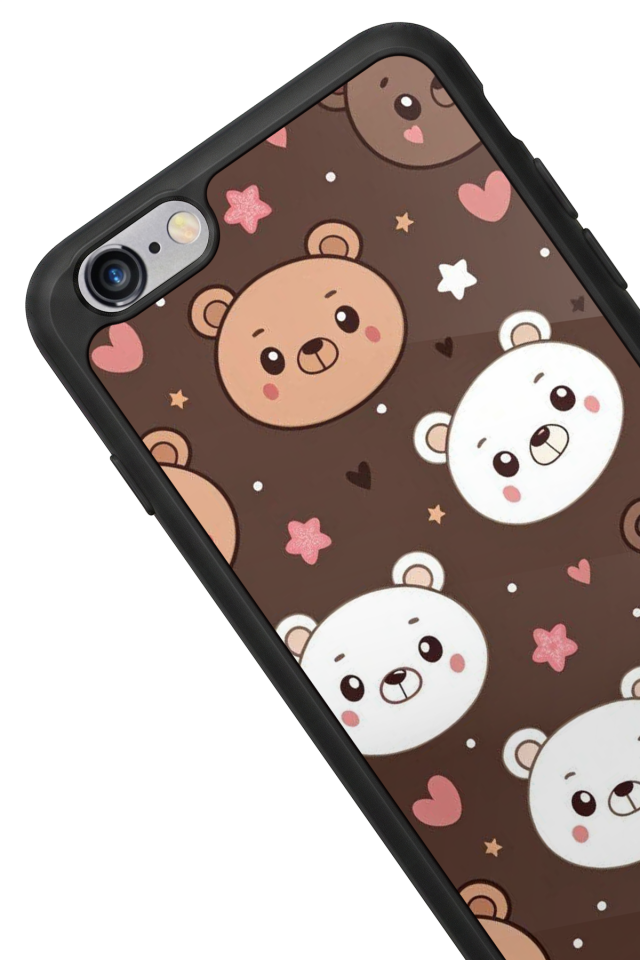 iPhone 6 Plus Uyumlu Ayı Tasarımlı Glossy Premium Kılıf