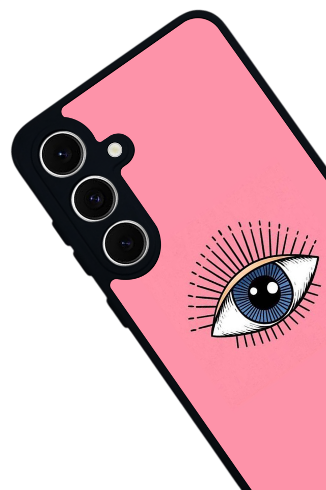 Samsung Galaxy S24 FE Uyumlu Göz Tasarımlı Glossy Premium Kılıf