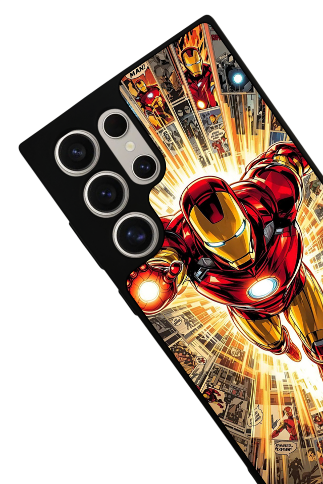 Samsung Galaxy S24 Ultra Uyumlu  Iron Man ( Demir Adam ) Tasarımlı Glossy Premium Kılıf