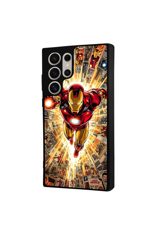 Samsung Galaxy S24 Ultra Uyumlu  Iron Man ( Demir Adam ) Tasarımlı Glossy Premium Kılıf