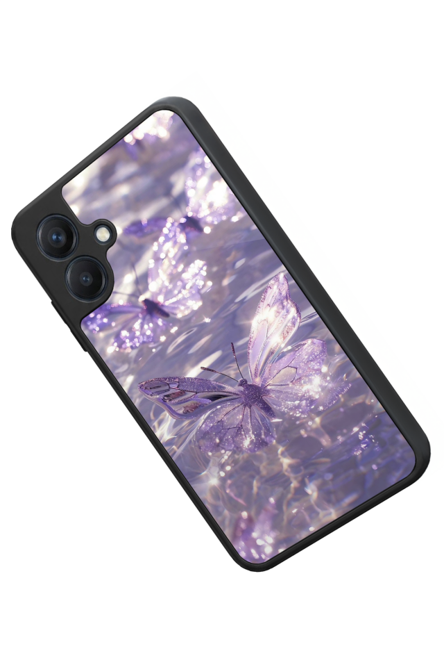 Samsung Galaxy A07 Uyumlu Kelebek Tasarımlı Glossy Premium Kılıf