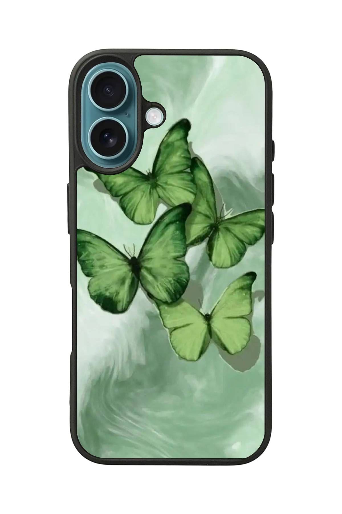 iPhone 16 Uyumlu Kelebek Tasarımlı Glossy Premium Kılıf