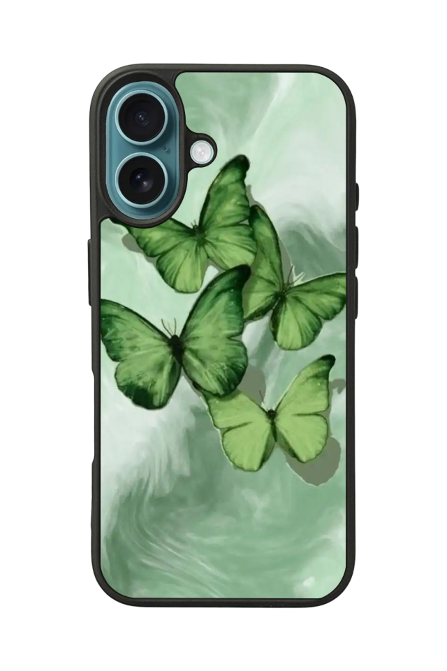 iPhone 16 Uyumlu Kelebek Tasarımlı Glossy Premium Kılıf