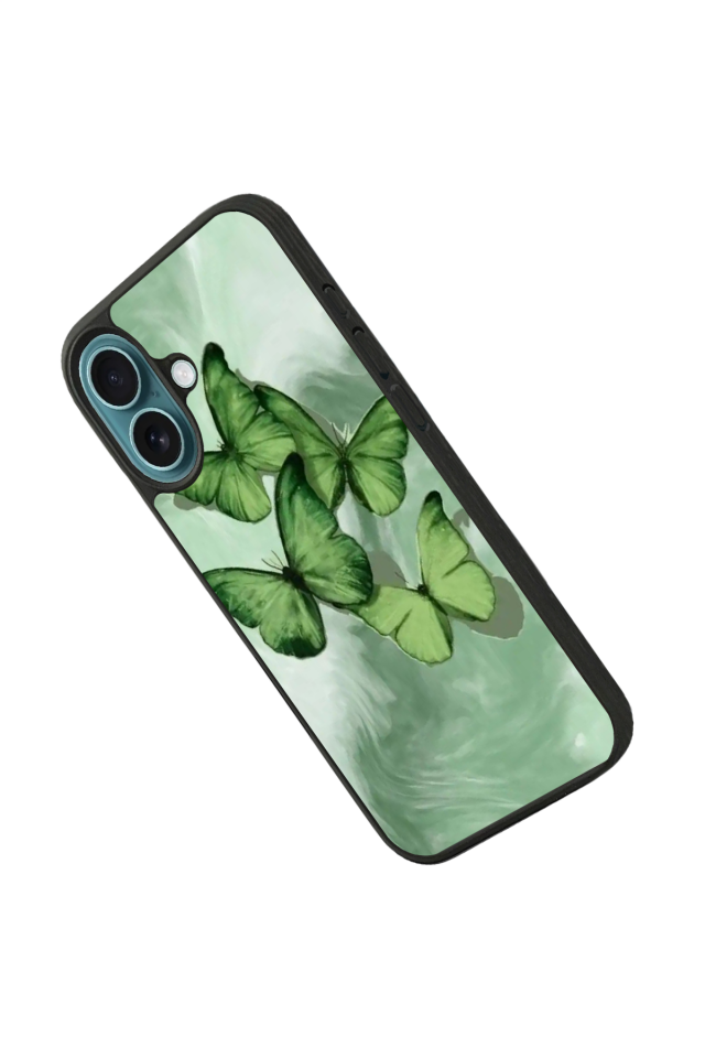 iPhone 16 Uyumlu Kelebek Tasarımlı Glossy Premium Kılıf