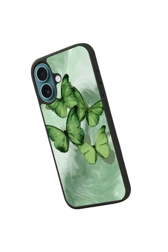 iPhone 16 Uyumlu Kelebek Tasarımlı Glossy Premium Kılıf