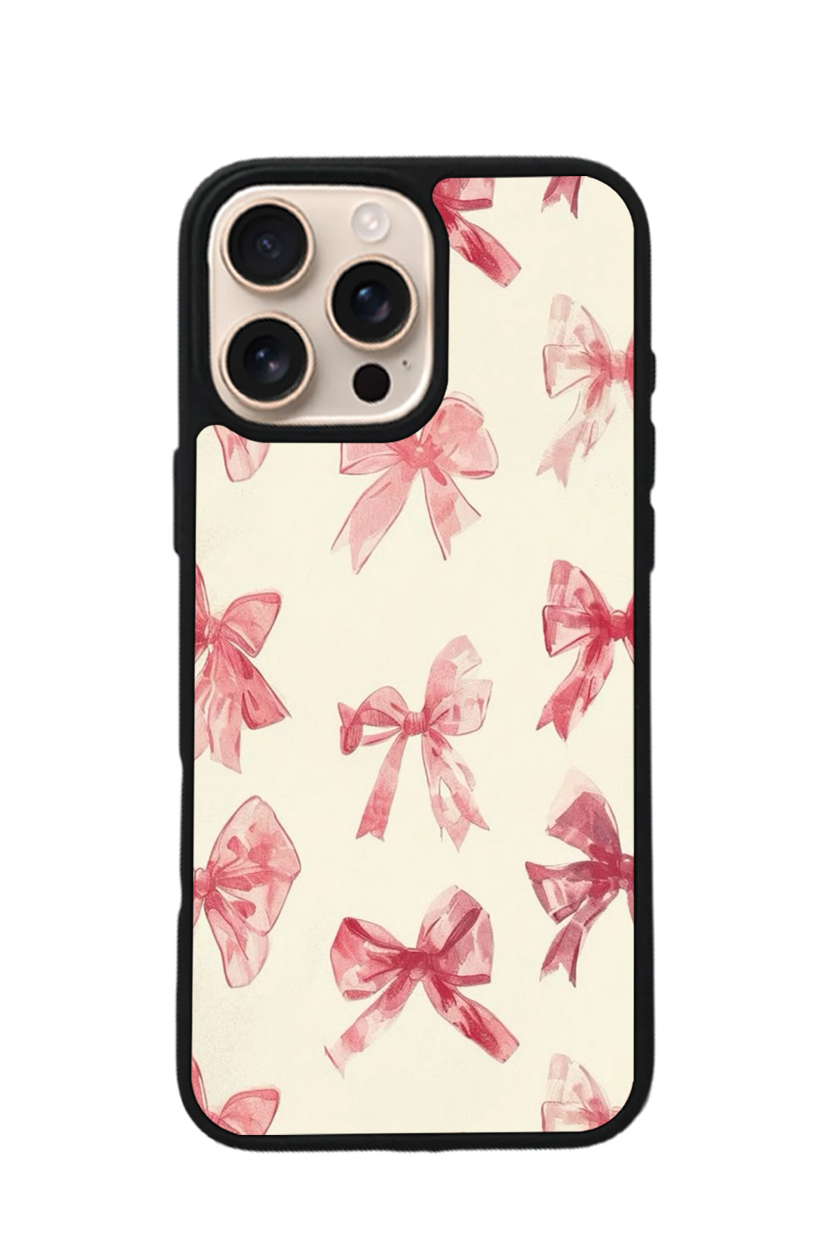 iPhone 14 Pro Max Uyumlu Kurdele Tasarımlı Glossy Premium Kılıf