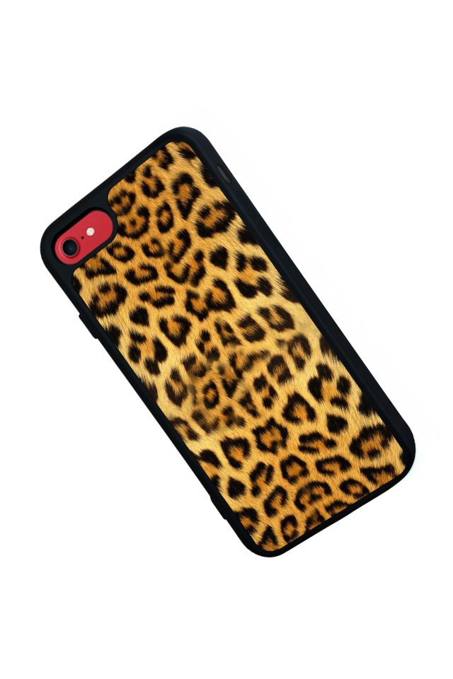 iPhone 8 Uyumlu Leopar Tasarımlı Glossy Premium Kılıf